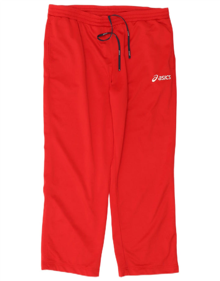 Asics Mens Tracksuit Trousers XL Red Polyester