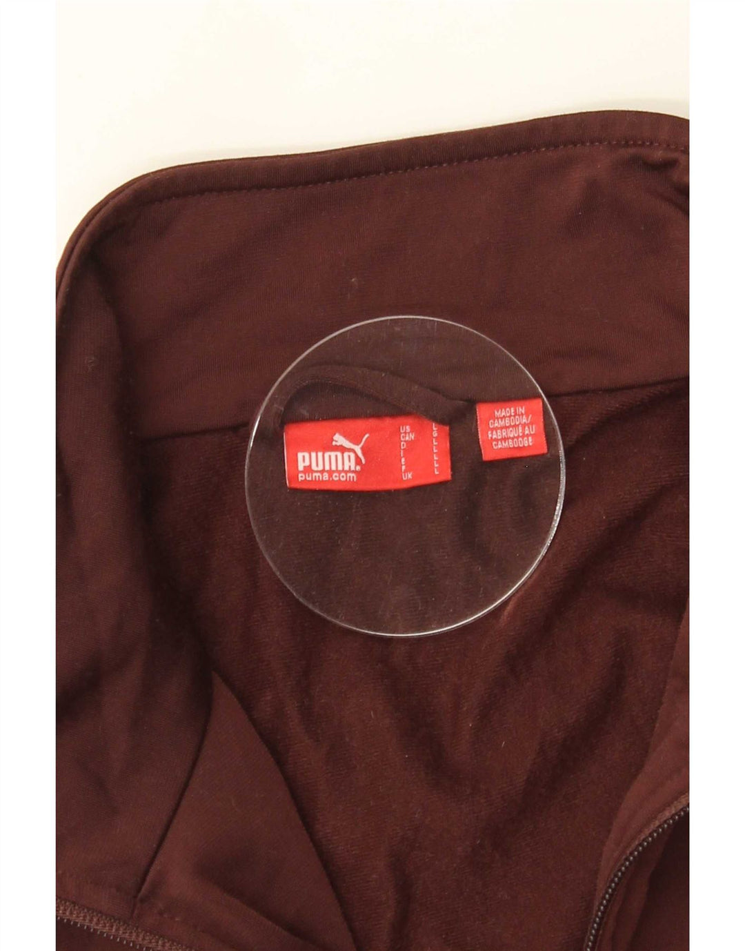 Puma Mens Tracksuit Top Jacket Large Burgundy Colourblock