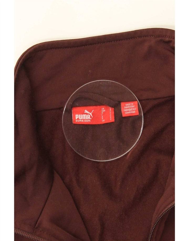 Puma Mens Tracksuit Top Jacket Large Burgundy Colourblock