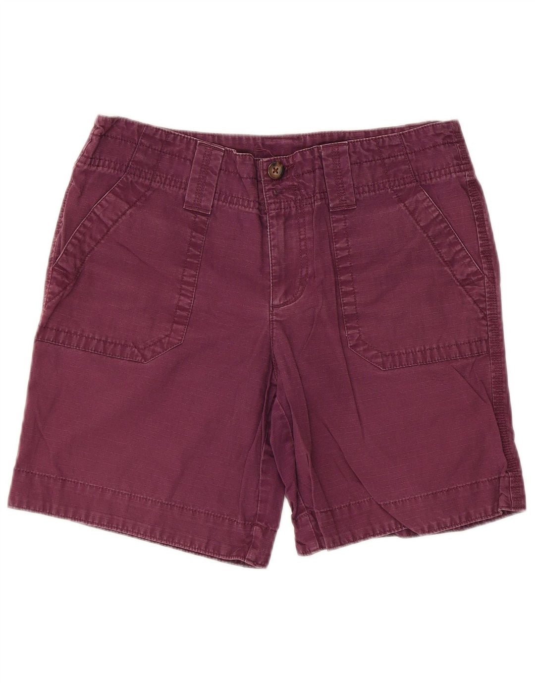 Eddie Bauer Womens Chino Shorts US 4 Small W32 Purple Cotton