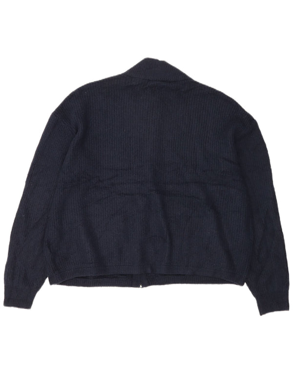 Marks & Spencer Mens Cardigan Sweater Large Navy Blue Acrylic