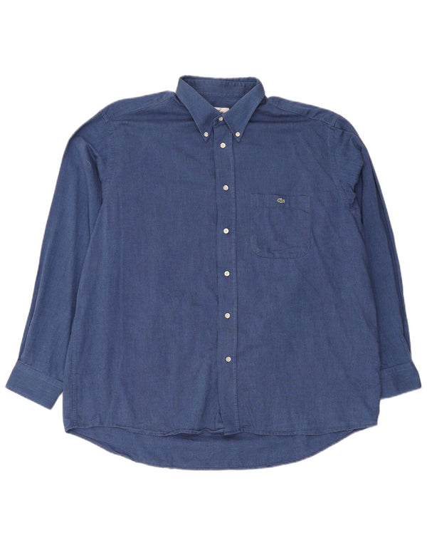 Lacoste Mens Shirt Size 43 XL Blue Cotton