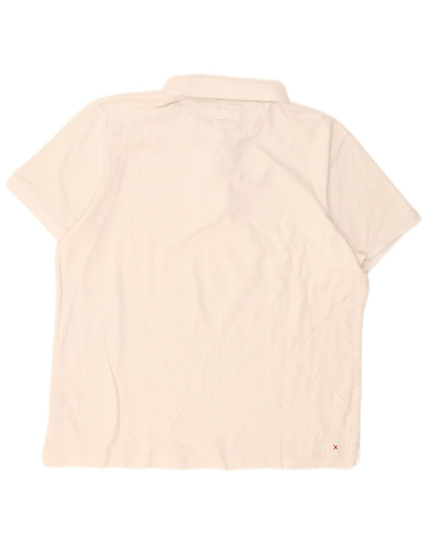 Fat Face Mens Polo Shirt XL White Cotton