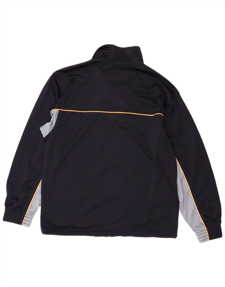 Lotto Mens Tracksuit Top Jacket Medium Navy Blue Colourblock Sports
