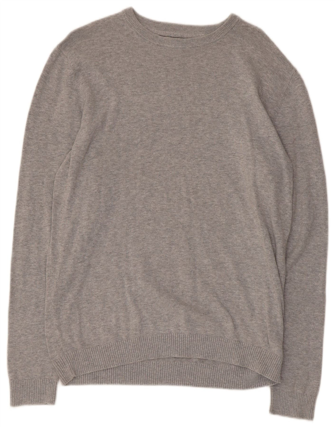 Jack & Jones Mens Boat Neck Jumper Sweater Large Grey Cotton