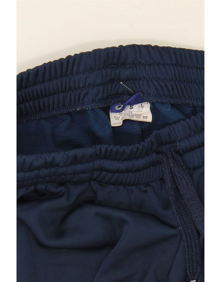 Asics Mens Tracksuit Trousers Small Navy Blue Polyester