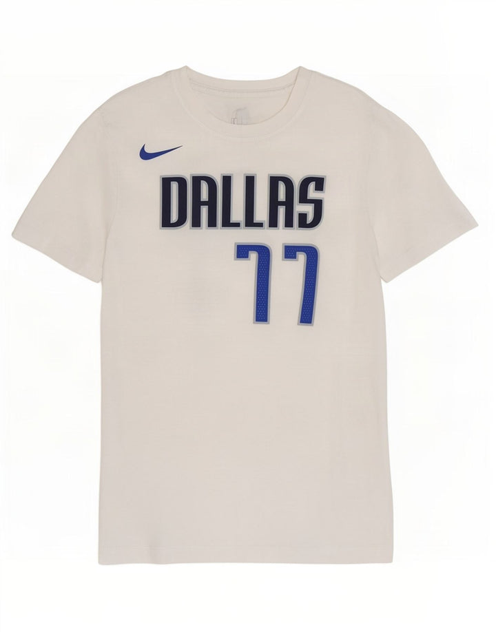 Nike Mens Dallas Mavericks Graphic T-Shirt Top Medium White Cotton