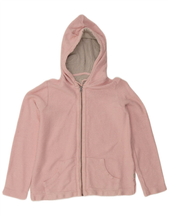 FAT FACE Womens Zip Hoodie Sweater UK 10 Small Pink Cotton