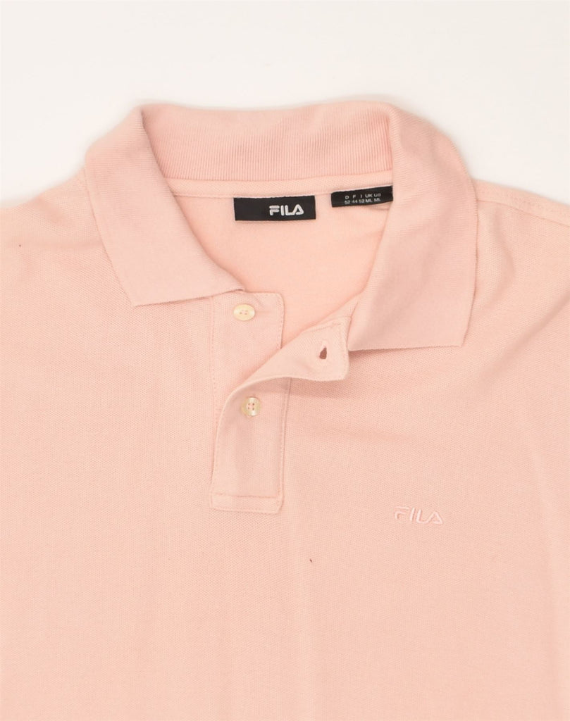 FILA Mens Polo Shirt Medium Pink Cotton | Vintage Fila | Thrift | Second-Hand Fila | Used Clothing | Messina Hembry 