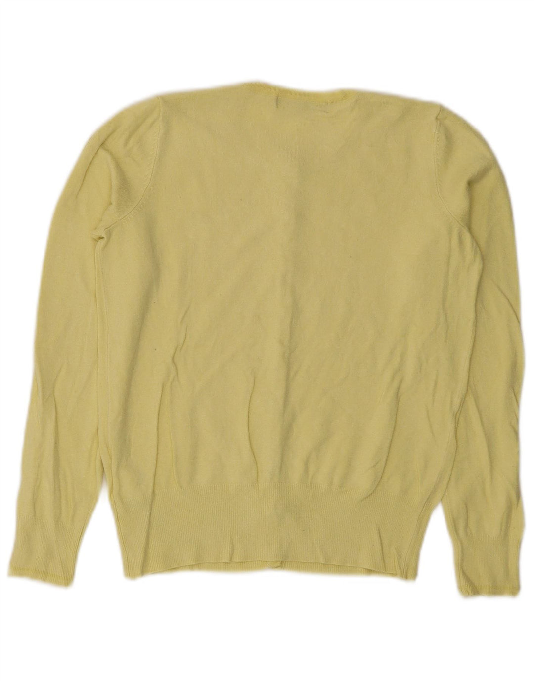 Marks & Spencer Womens Cardigan Sweater UK 8 Small  Yellow Viscose