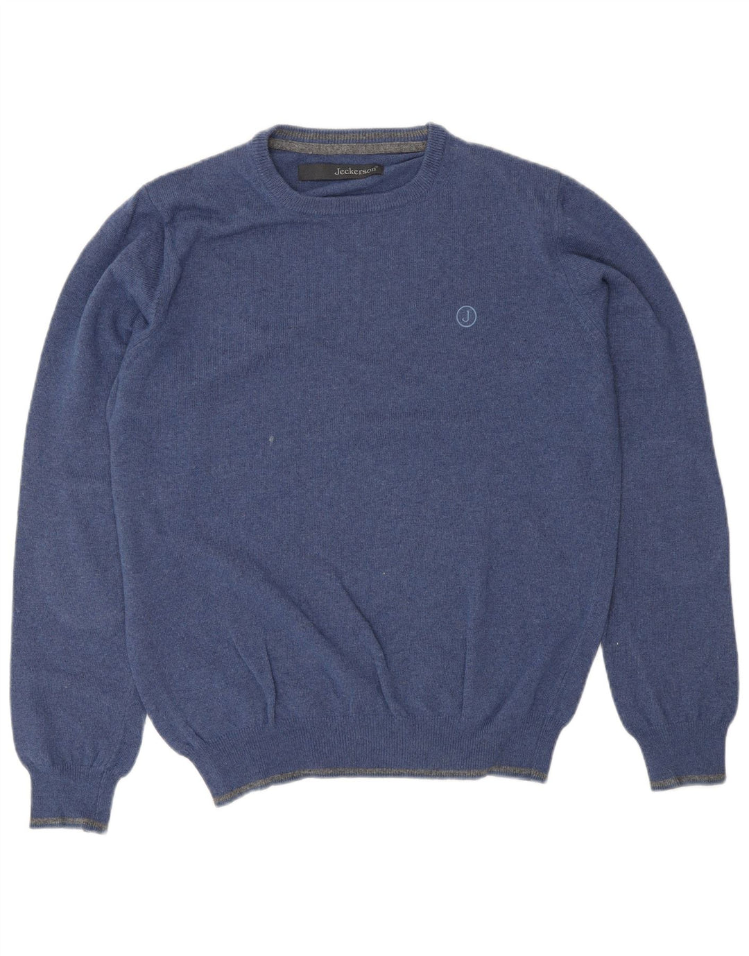 JECKERSON Mens Crew Neck Jumper Sweater Small Blue