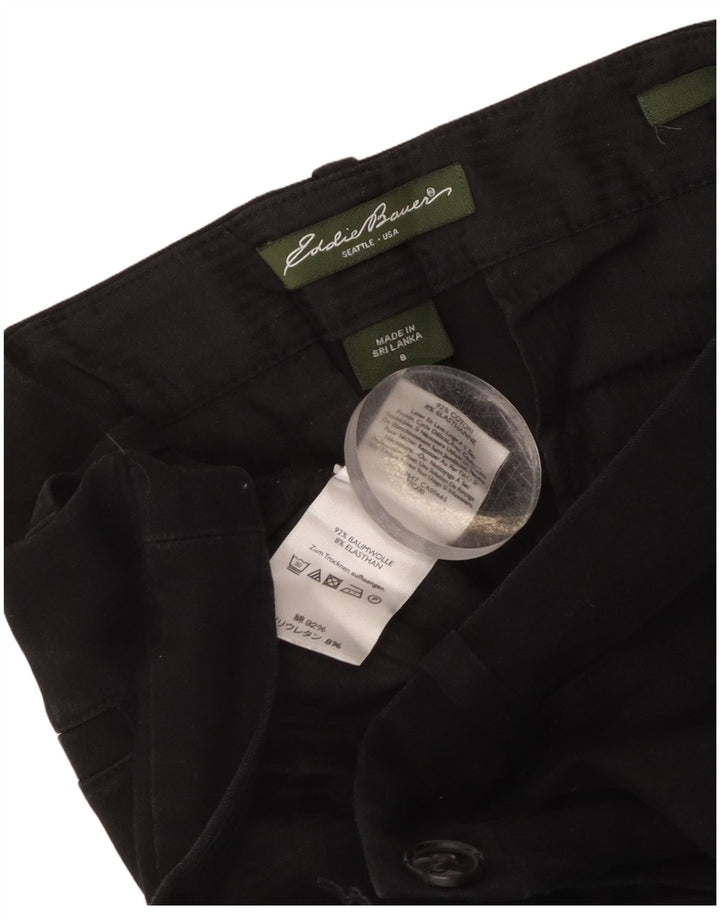Eddie Bauer Womens Blakely Fit Casual Trousers US 8 Medium W32 L28 Black