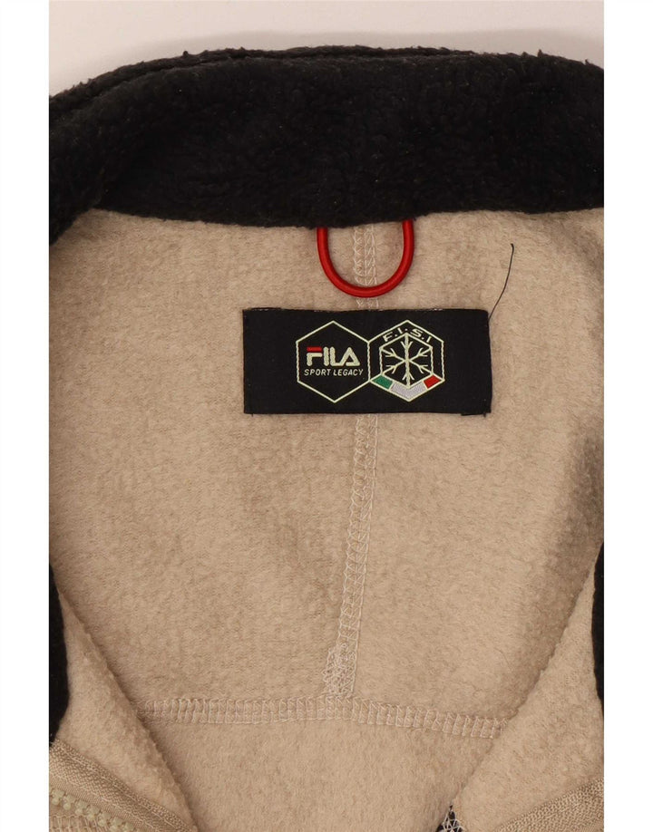 Fila Mens Fleece Jacket UK 44 2XL Beige Polyester