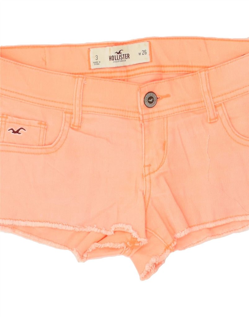 HOLLISTER Womens Denim Hot Pants W26 Small Orange Cotton | Vintage Hollister | Thrift | Second-Hand Hollister | Used Clothing | Messina Hembry 