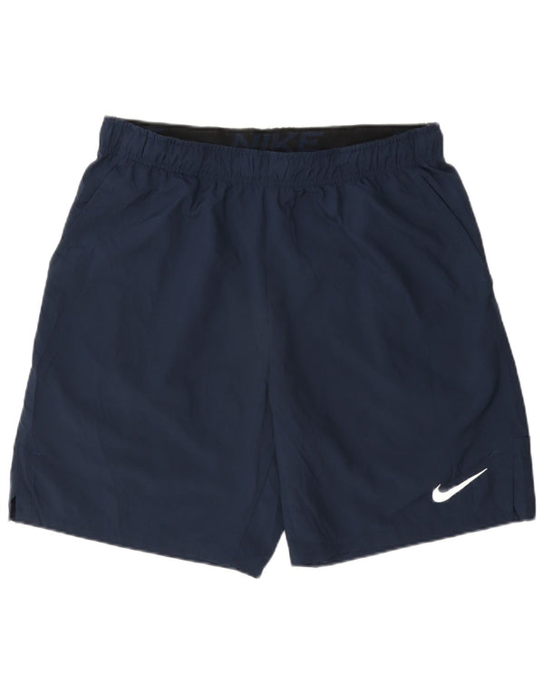 Nike Mens Dri Fit Standard Sport Shorts Large Navy Blue Polyester