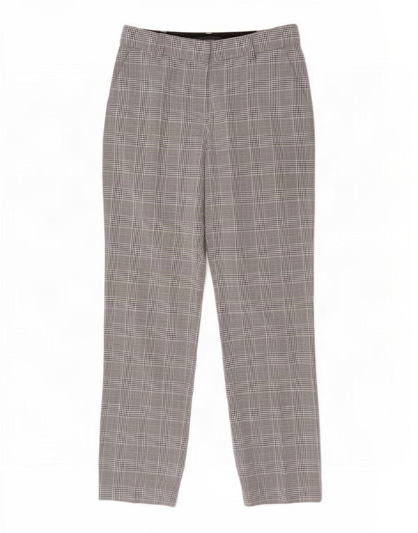 Marks & Spencer Womens Chino Trousers UK 8 Small W26 L28 Black Houndstooth