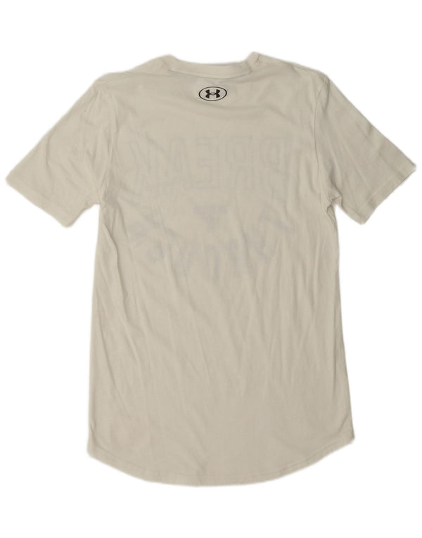 Under Armour Mens Heat Gear Graphic T-Shirt Top Small White