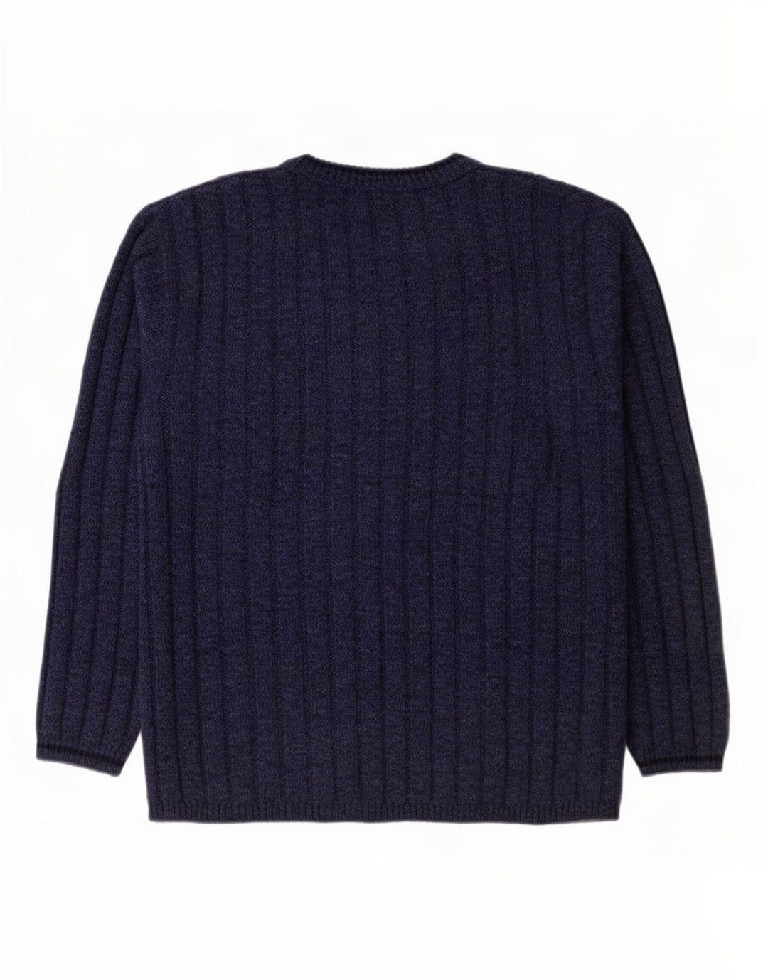 Lee Mens V-Neck Jumper Sweater XL Navy Blue Flecked Acrylic