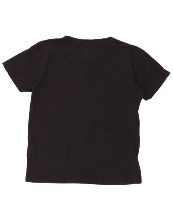 Superdry Womens Graphic T-Shirt Top UK 12 Medium Black Cotton