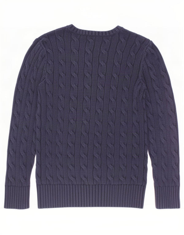 Polo Ralph Lauren Girls Boat Neck Jumper Sweater 5-6 Years Navy Blue Cotton