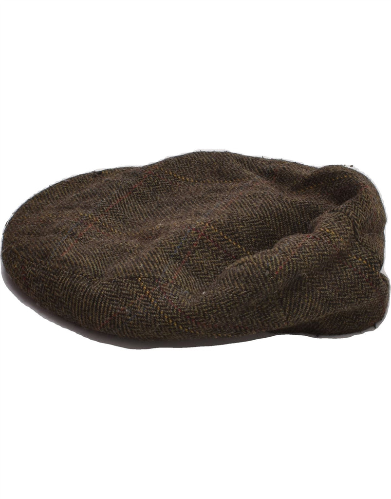 VINTAGE Mens Flat Cap One Size Brown Houndstooth | Vintage Vintage | Thrift | Second-Hand Vintage | Used Clothing | Messina Hembry 