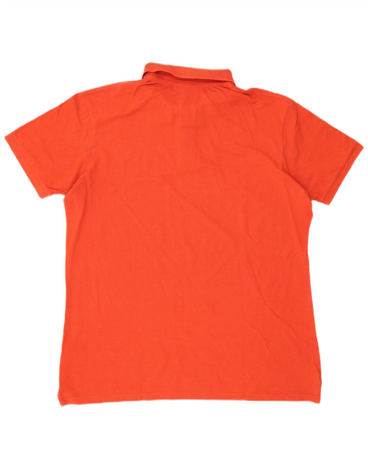 Diadora Mens Polo Shirt 3XL Orange Cotton