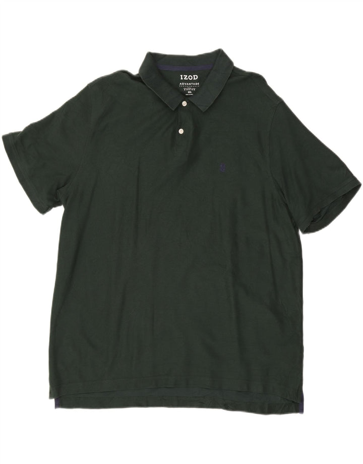 IZOD Mens Polo Shirt 2XL Green Cotton Vintage Izod and Second-Hand Izod from Messina Hembry 