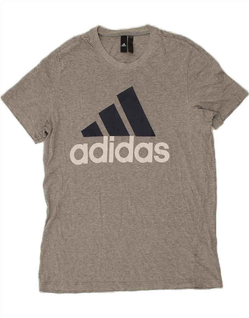 ADIDAS Mens Graphic T-Shirt Top XL Grey Cotton Vintage Adidas and Second-Hand Adidas from Messina Hembry 