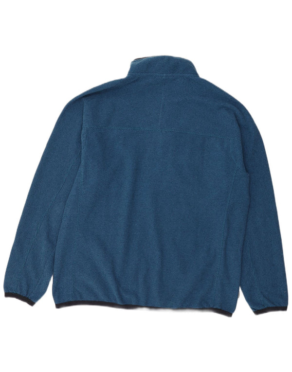 CRAGHOPPERS Mens Zip Neck Fleece Jumper XL Blue Polyester