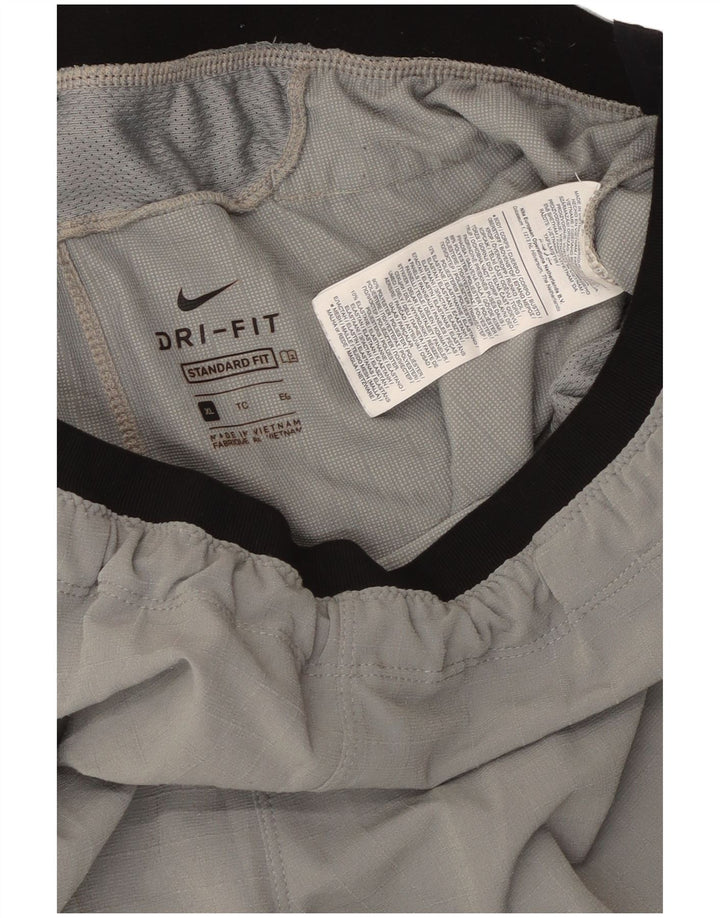 Nike Mens Dri Fit Standard Fit Sport Shorts XL Grey Polyester