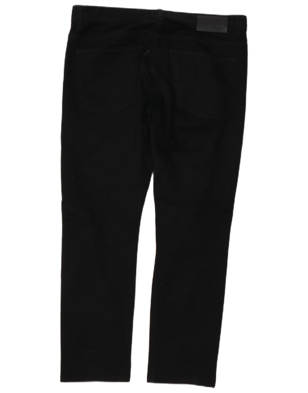 HUGO BOSS Mens Straight Jeans W36 L29 Black Cotton