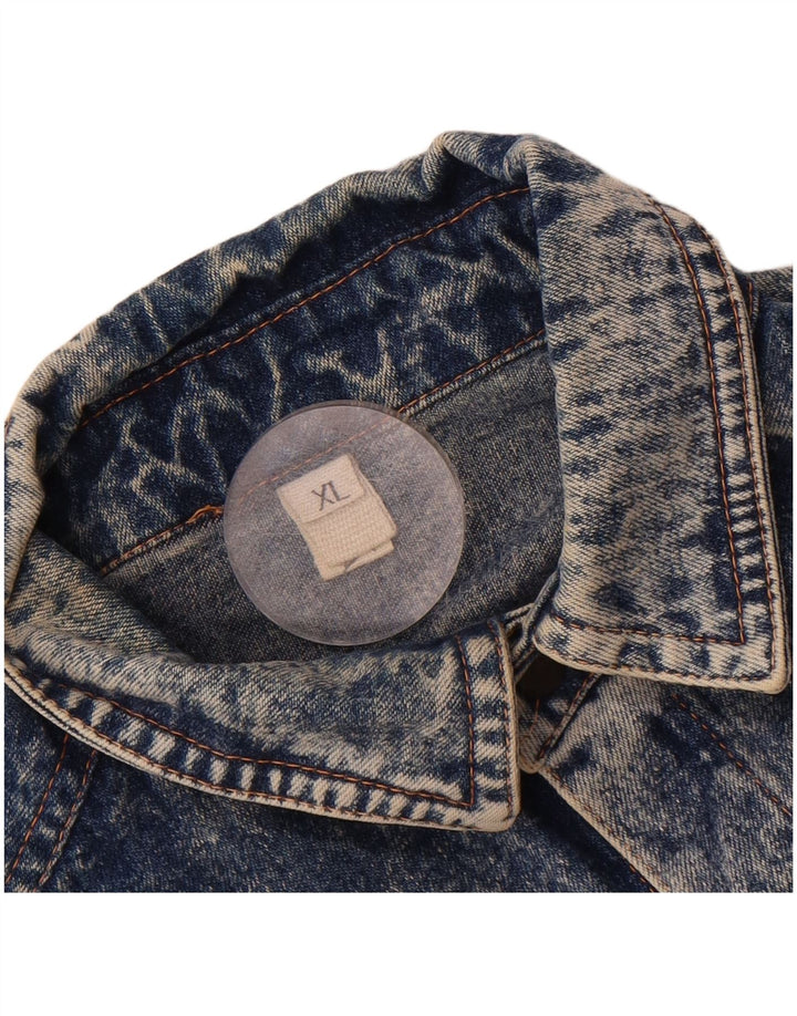 VINTAGE Mens Denim Jacket UK 42 XL Blue