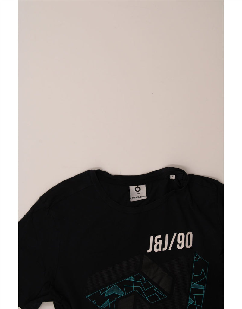 JACK & JONES Mens Graphic T-Shirt Top Small Navy Blue Cotton Vintage Jack & Jones and Second-Hand Jack & Jones from Messina Hembry 