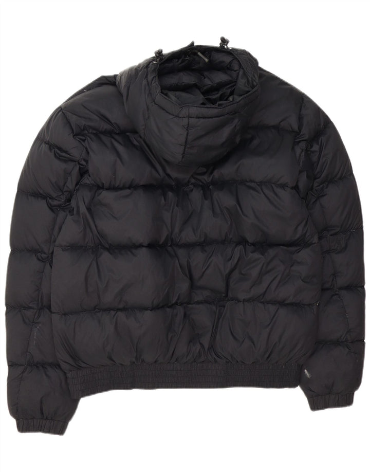 SALEWA Mens Hooded Padded Jacket EU 50 Large Black Polyamide