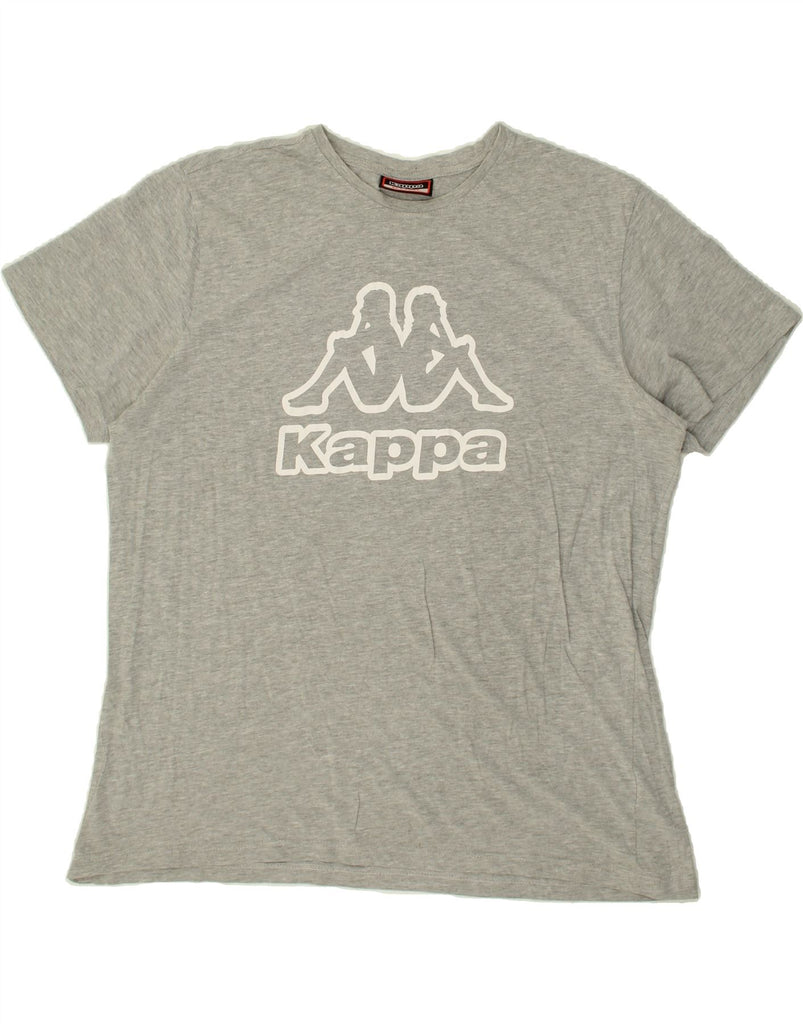 KAPPA Womens Graphic T-Shirt Top UK 20 2XL Grey Cotton | Vintage Kappa | Thrift | Second-Hand Kappa | Used Clothing | Messina Hembry 