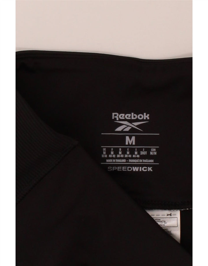 REEBOK Womens Sport Shorts UK 12/14 Medium Black Polyester Vintage Reebok and Second-Hand Reebok from Messina Hembry 