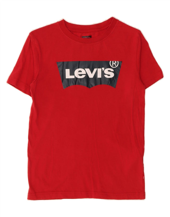 LEVI'S Boys Graphic T-Shirt Top 9-10 Years Red Cotton Vintage Levi's and Second-Hand Levi's from Messina Hembry 