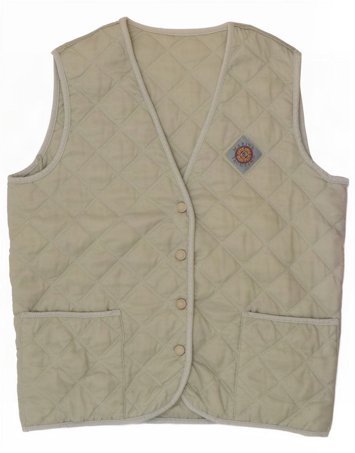 Marina Yachting Womens Quilted Gilet IT 44 Medium Green Nylon