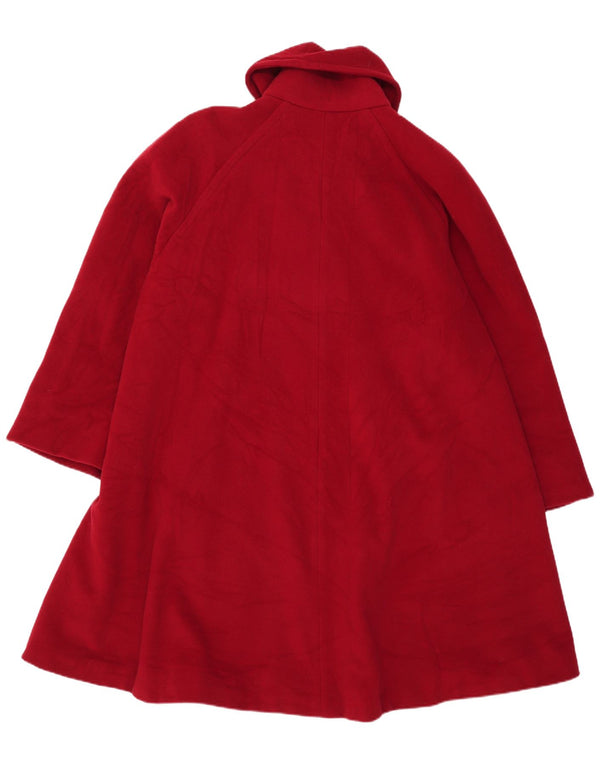 mabb Womens Oversized Double Breasted Coat UK 18 XL Red Wool