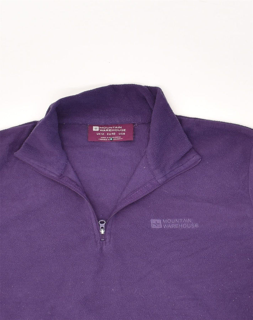 MOUNTAIN WAREHOUSE Womens Zip Neck Fleece Jumper UK 12 Medium Purple | Vintage Mountain Warehouse | Thrift | Second-Hand Mountain Warehouse | Used Clothing | Messina Hembry 