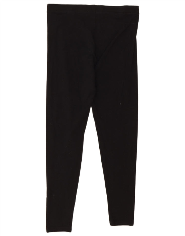 Marks & Spencer Womens Leggings UK 12 Medium Black Cotton