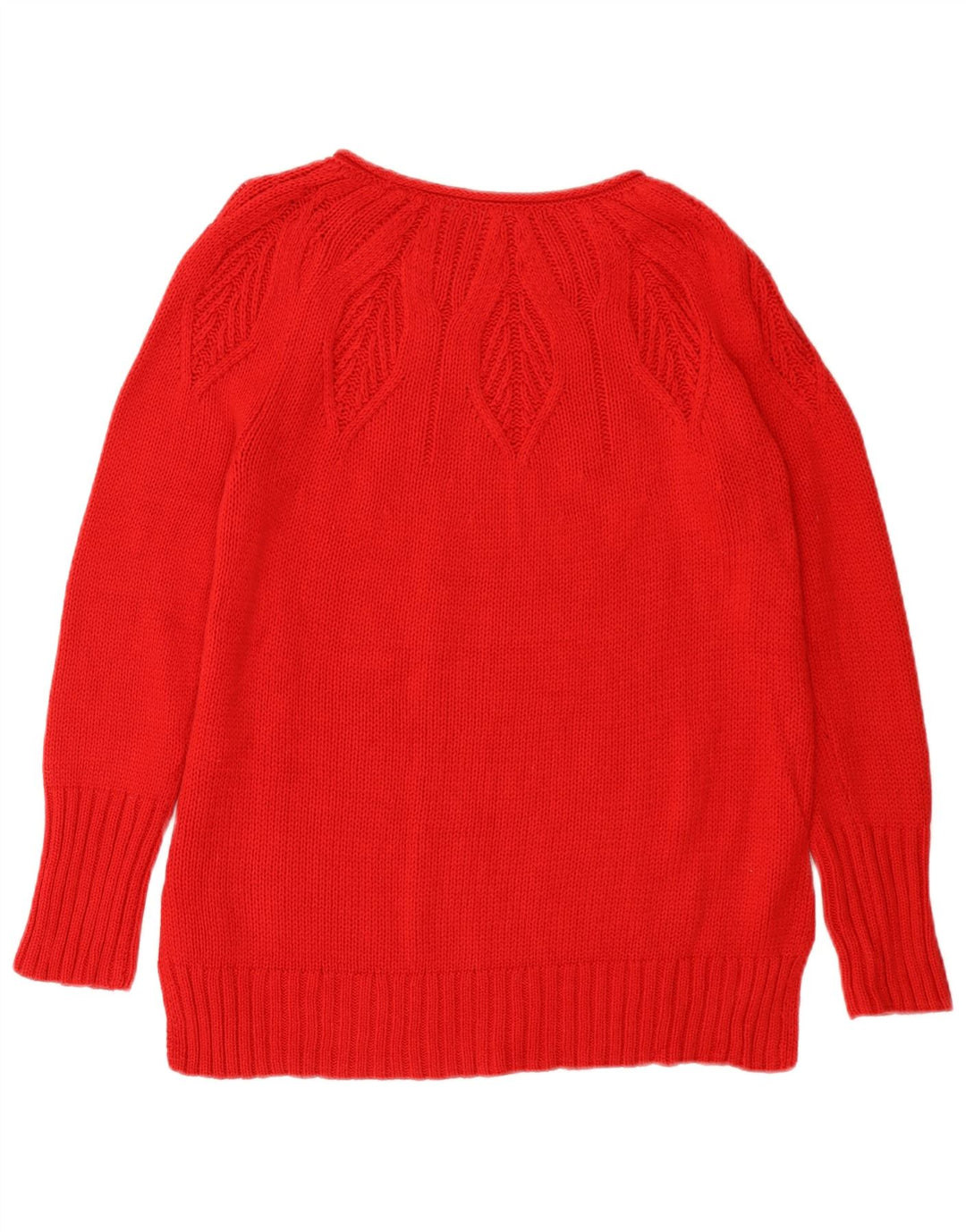 CHAPS Womens Boat Neck Jumper Sweater UK 14 Medium Red Cotton