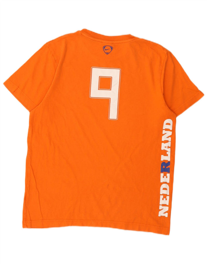 Nike Mens KNVB Graphic T-Shirt Top Medium Orange Cotton