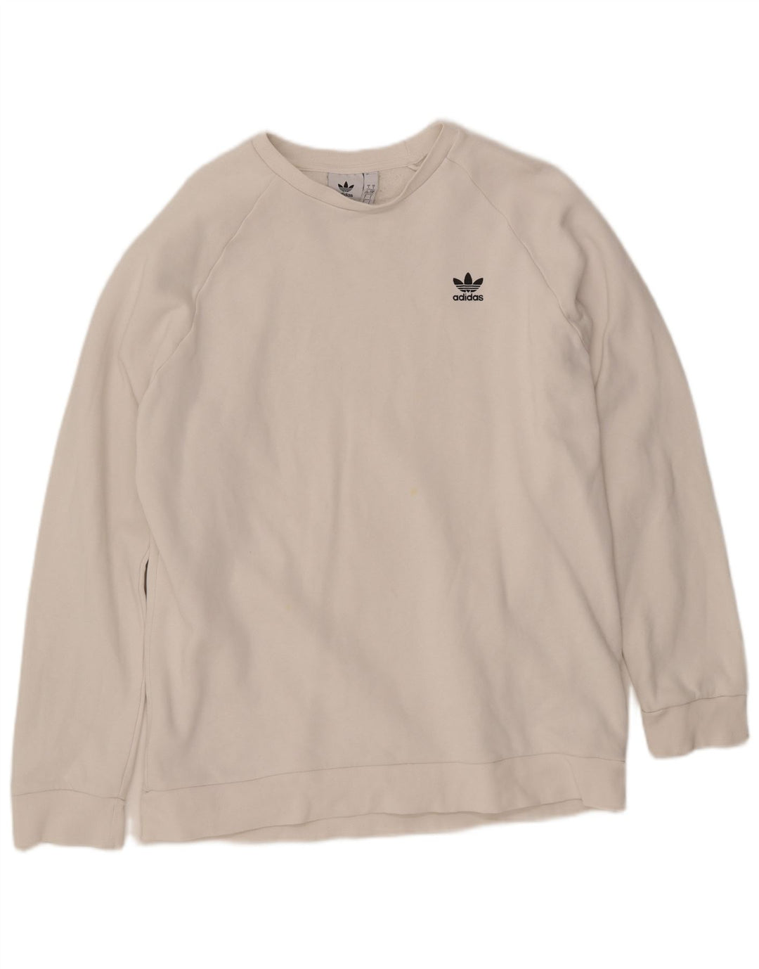 ADIDAS Mens Primegreen Sweatshirt Jumper Large White Cotton