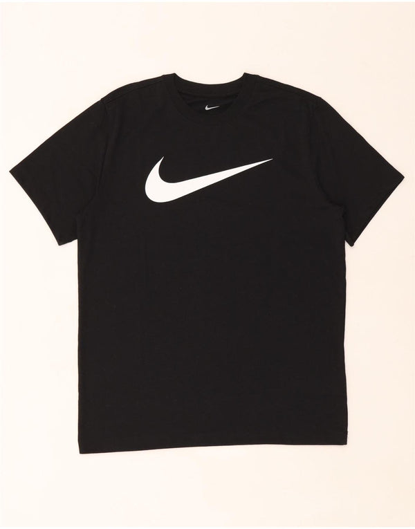 Nike Mens Dri Fit Graphic T-Shirt Top Medium Black Polyester