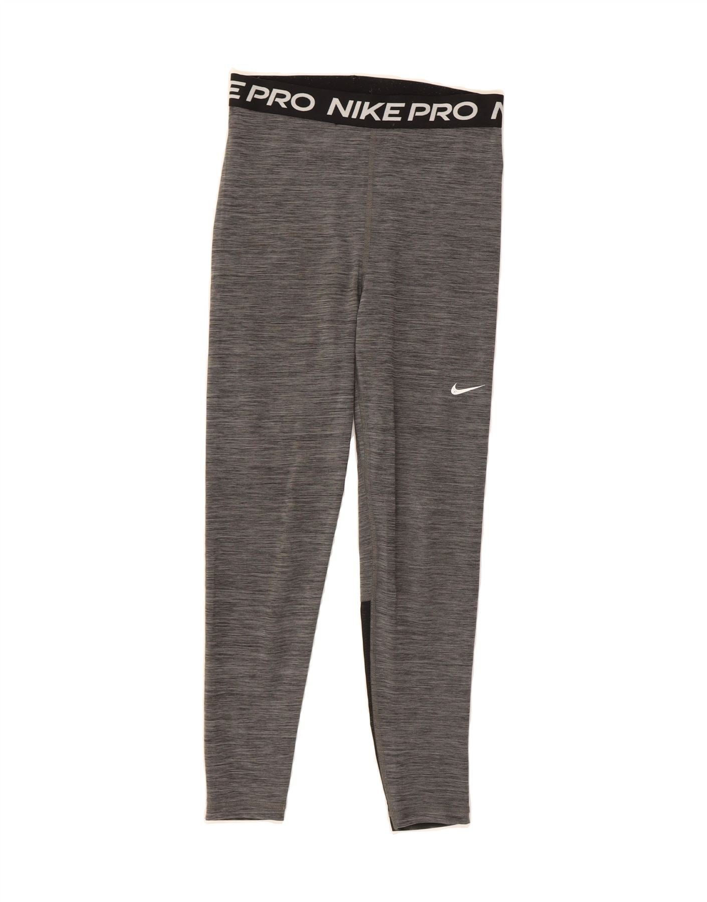 NIKE Womens Dri Fit Graphic Capri Leggings UK Small Grey