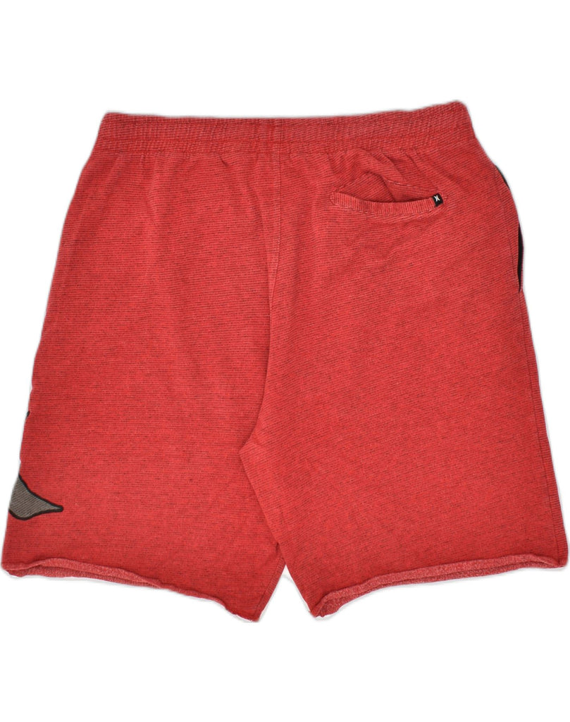 HURLEY Mens Graphic Sport Shorts Large Red Cotton | Vintage Hurley | Thrift | Second-Hand Hurley | Used Clothing | Messina Hembry 