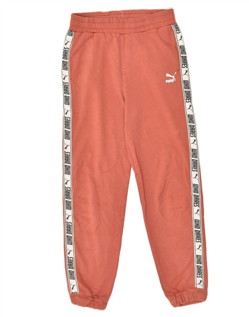 PUMA Boys Graphic Tracksuit Trousers Joggers 13-14 Years Orange | Vintage Puma | Thrift | Second-Hand Puma | Used Clothing | Messina Hembry 