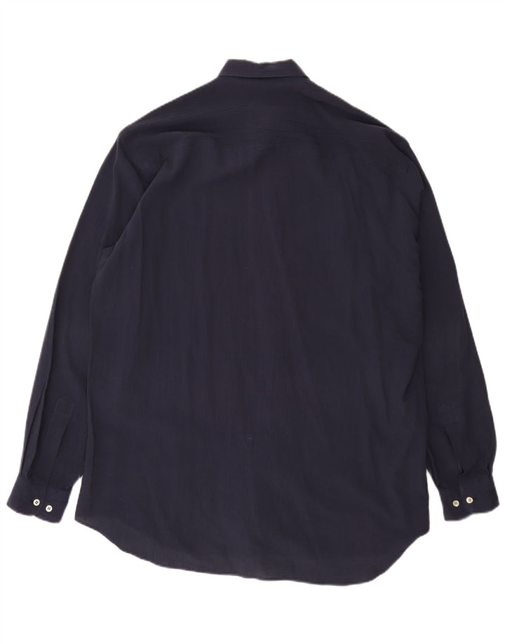 EMPORIO ARMANI Mens Loose Fit Shirt Medium Navy Blue