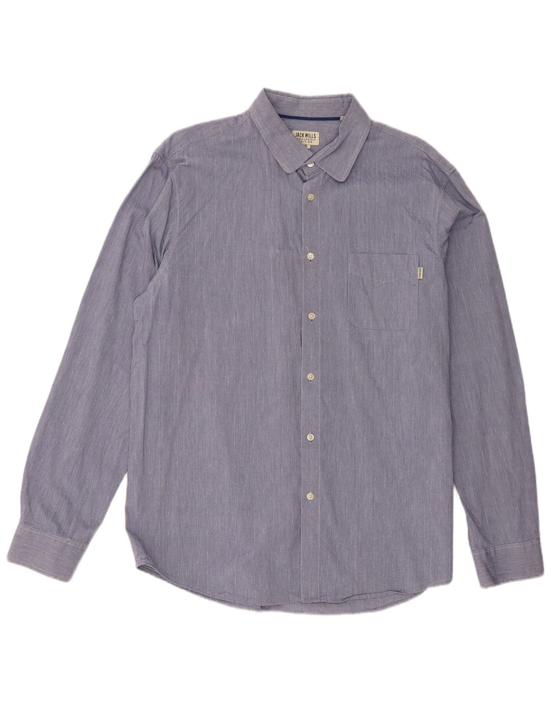 Jack Wills Mens Shirt XL Blue Spotted Cotton
